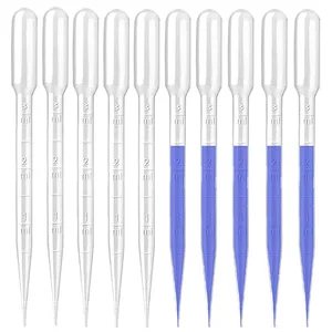 100 шт 1 мл 2 мл 3 мл прозрачные пипетки Одноразовые безопасные пластиковые капельницы для переноса глаз Градуированные пипетки прозрачные пипетки