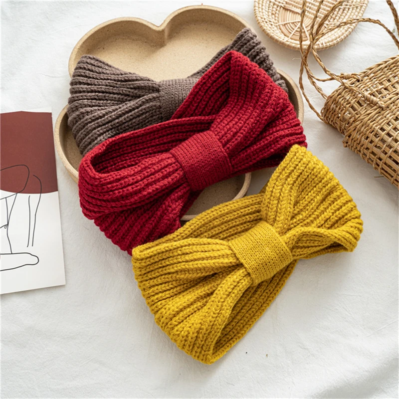 

Autumn And Winter All-Match Woolen Headband, Cross Hair, Wide-Brim Elastic Korean Headdress