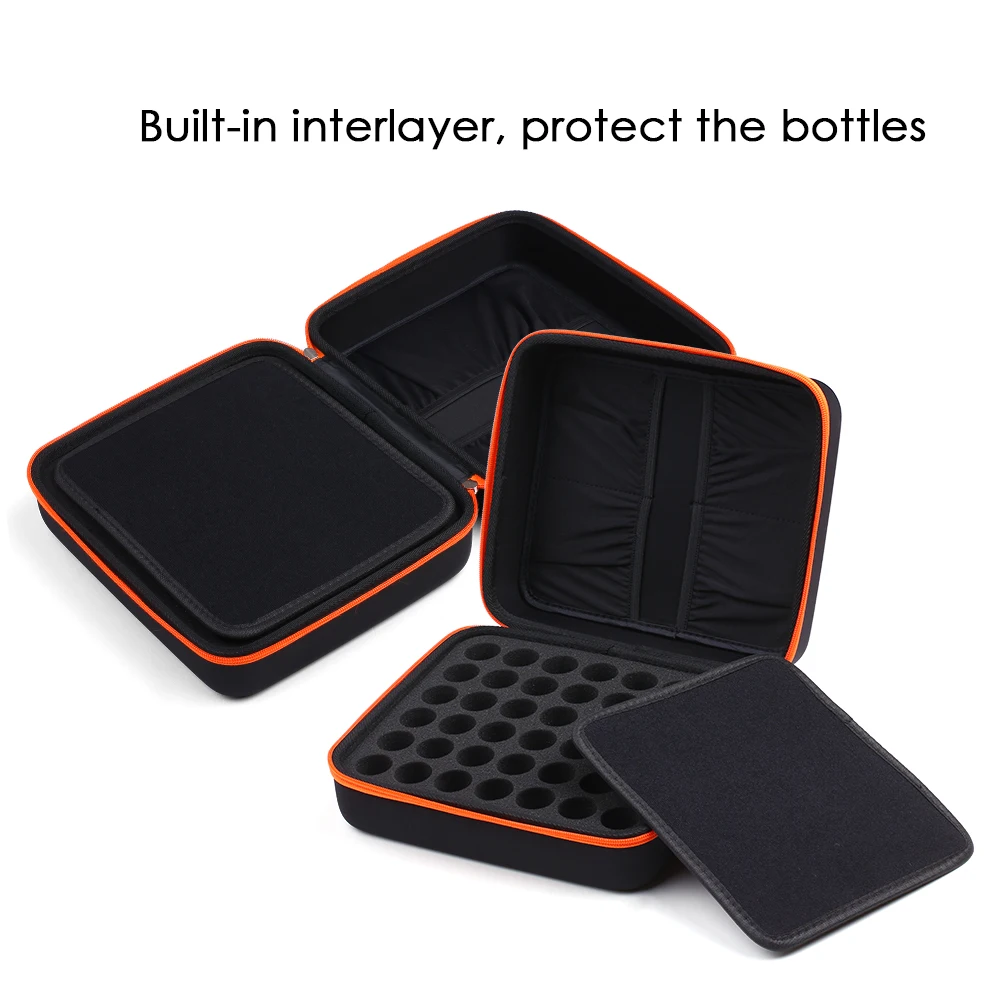 42/70 Bottles Essential Oil Case 10/15 ML Perfume Oil Essential Oil Box Travel Portable Carrying Holder Nail Polish Storage Bag