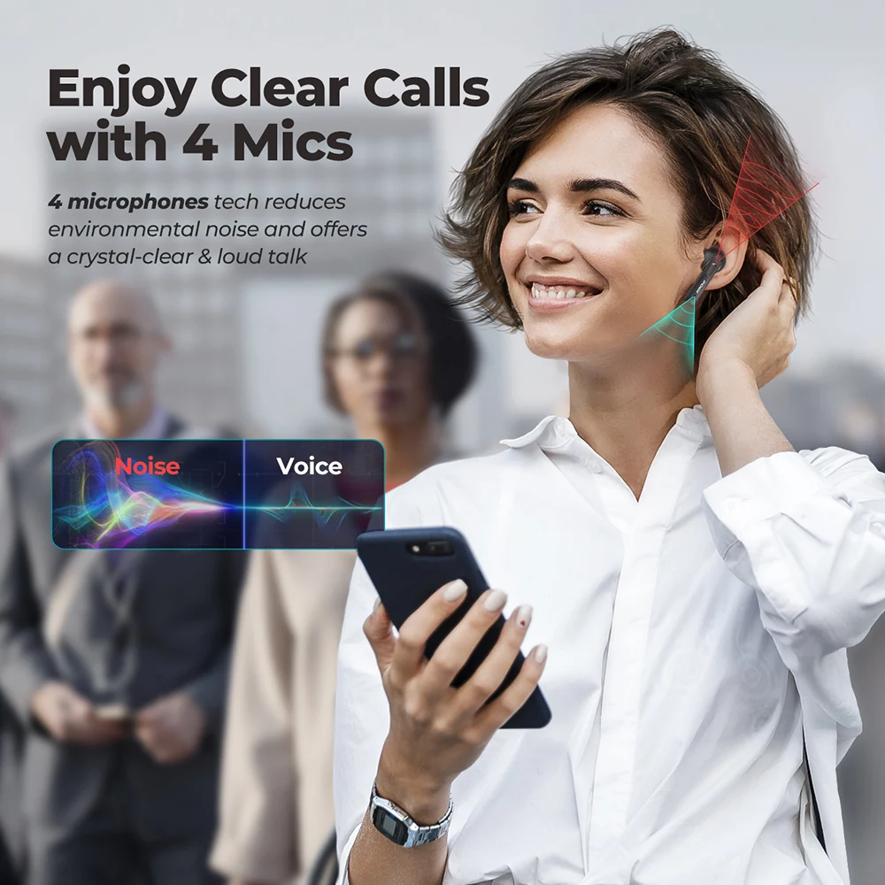 Mpow X3 True беспроводные наушники обеспечивают защиту от V5.0 активным