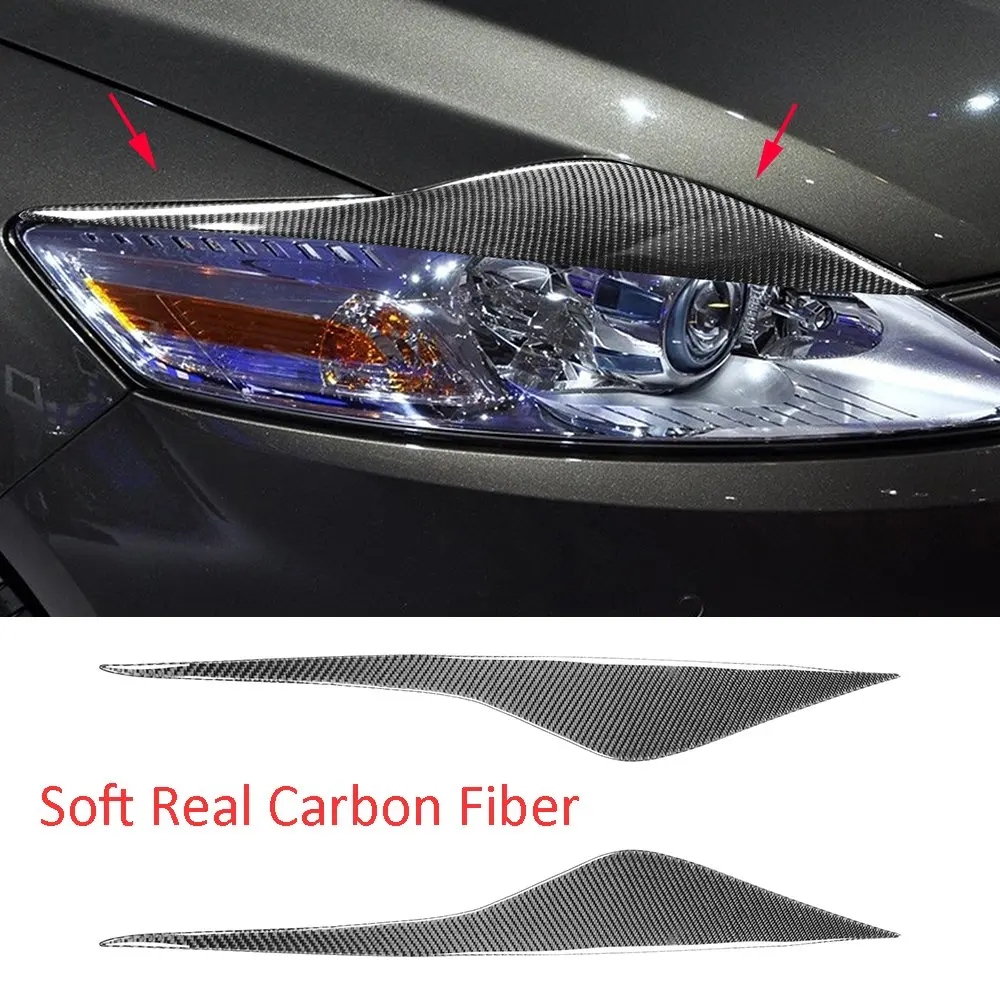 

Real Carbon Fiber Headlight Eyelids Eyebrow Trim For Ford Mondeo MK4 2007-2013