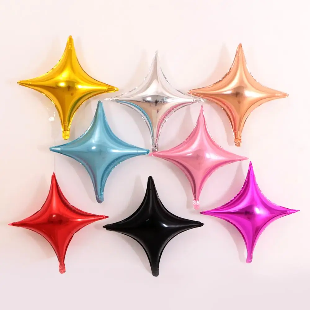 

5/10/30/50pcs 10inch/26inch 4 point star foil balloons bulk sell for birthday party decoration four points star balloon pure