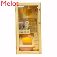 cat villa solid wood luxury cattery cat cage cat breeding cage cat display cabinet cat apartment cat hotel cat nest cat bed