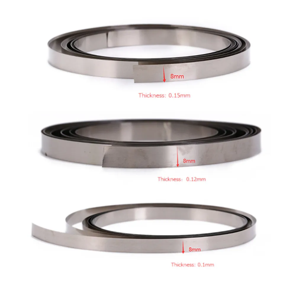 

Лента из чистого никеля для точечной сварки, 8 мм х 0,1/0,12/0,15 мм, 2 м