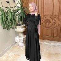 not included hijab imitated%c2%a0silk beading muslim abaya dress women folded slim waist arab islamic robe new turkey ramadan clothes