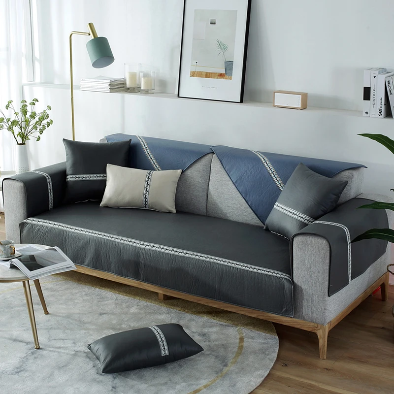 Чехол для дивана из искусственной кожи водонепроницаемый нескользящий чехол