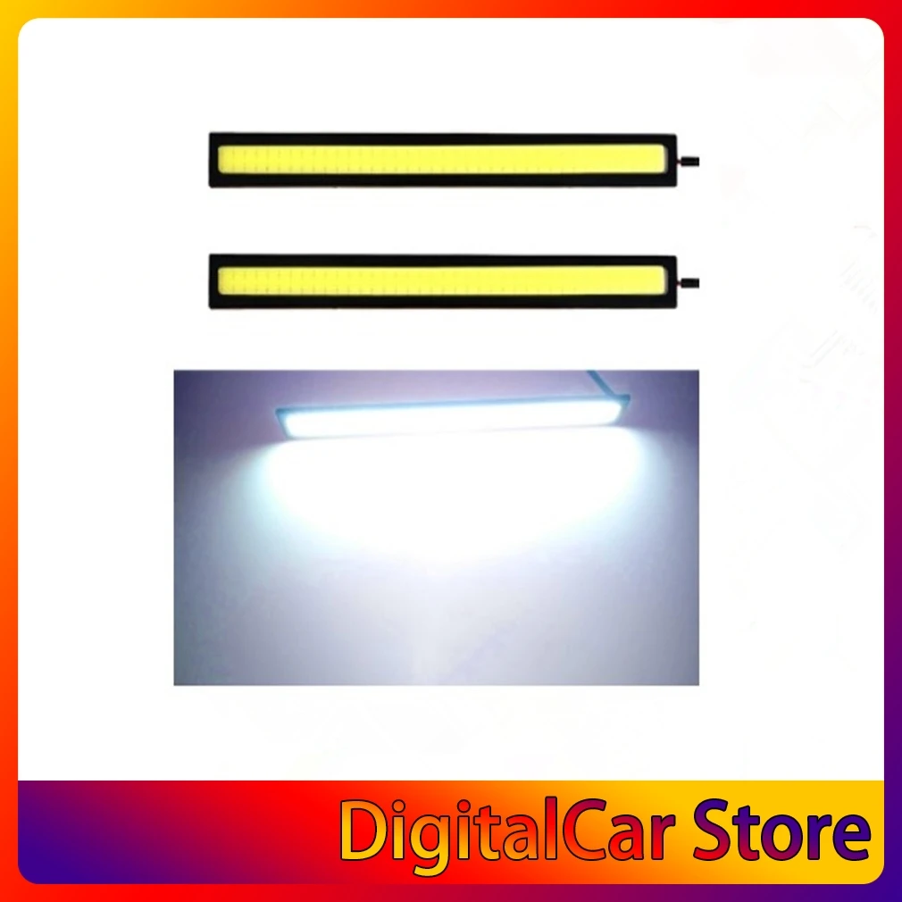 

2PCS 6W 17cm COB Car Daytime Running Light Car DRL LED Strip Light External Light Car Waterproof White DRL Light