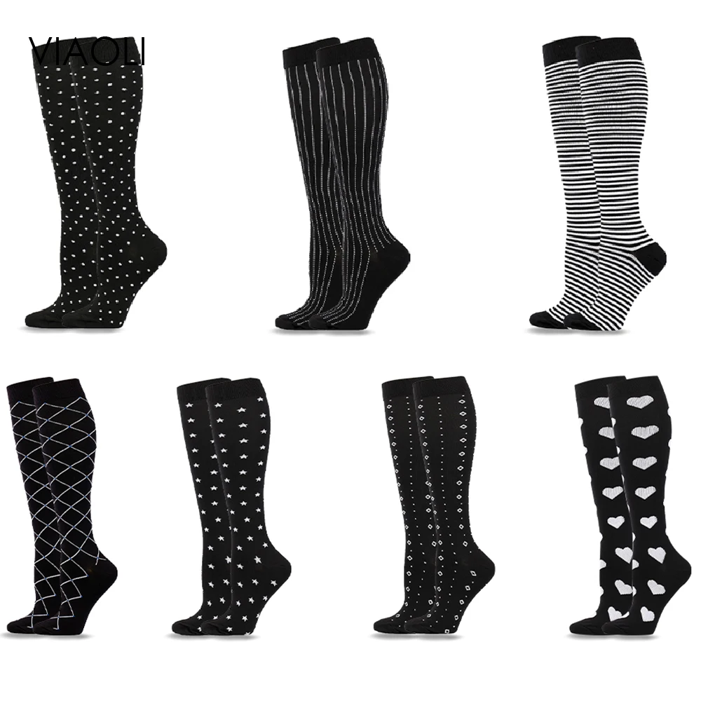 

3 Pairs Compression Socks for Women Men Comfortable Athletic Nylon Medical Nursing Stockings Sport Running Medical Nursing New