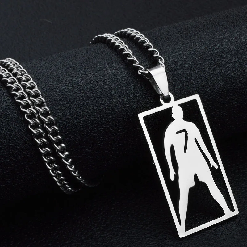 Ожерелье из нержавеющей стали CR7 кулон с изображением футбольной звезды