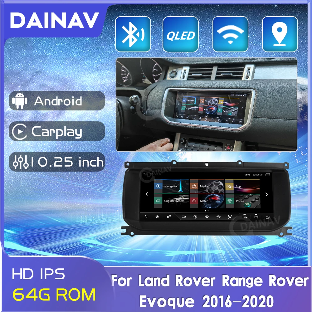 

Android Car Radio For Land Rover Range rover Evoque 2016-2020 Multimedia Player GPS Navigtion Stereo Autoradio tape recorder