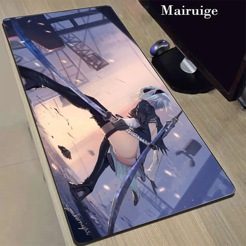 Mairuige NieR Automata игровой коврик для мыши на заказ большой настольный компьютер Mausepad