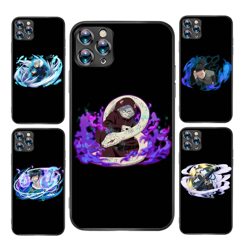 

Akatsuki N-Naruto S-Sasuke Gaara Phone Case For iPhone X XS XR MAX Luxury Cellphone Mobilephone Black TPU Best Kawaii