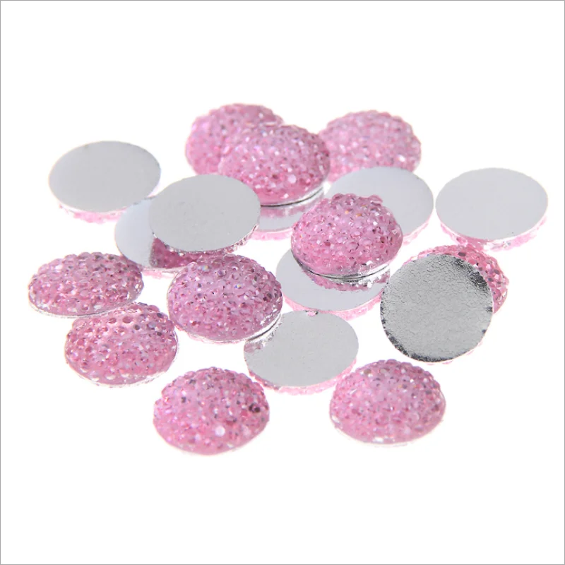 Многоразмерные круглые стразы из смолы с плоской задней поверхностью для ногтей