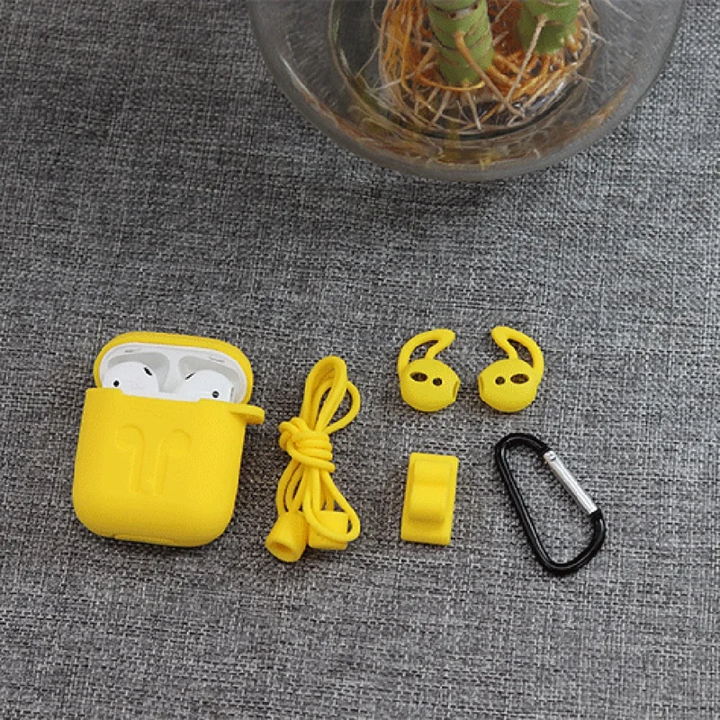 5-Piece Set Silicone Case Cover Apple Airpods Accessories For AirPods Wireless Earphones | Электроника