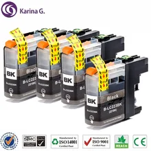 4X Black Ink Cartridges Compatible for  LC223  Suit For Brother  MFC-J4625DW  J4620DW J5620DW EU Market