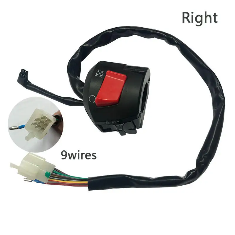 

Handlebar Mount Switch Headlight Hazard Brake Fog Light ON-OFF Motorcycle Switches with throttle