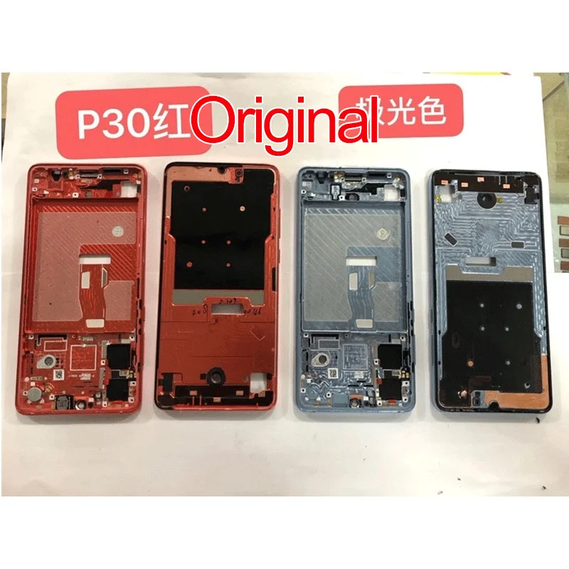 

100% Original For Hua wei P20 P30 Pro VOG-L09 VOG-AL00 Front Housing Chassis Plate LCD Display Bezel Faceplate Front frame