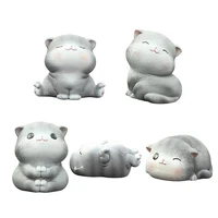 cat figurines animal character toy for cake topper plant automobile decorations kitten easter eggs furniture ornament n0pa