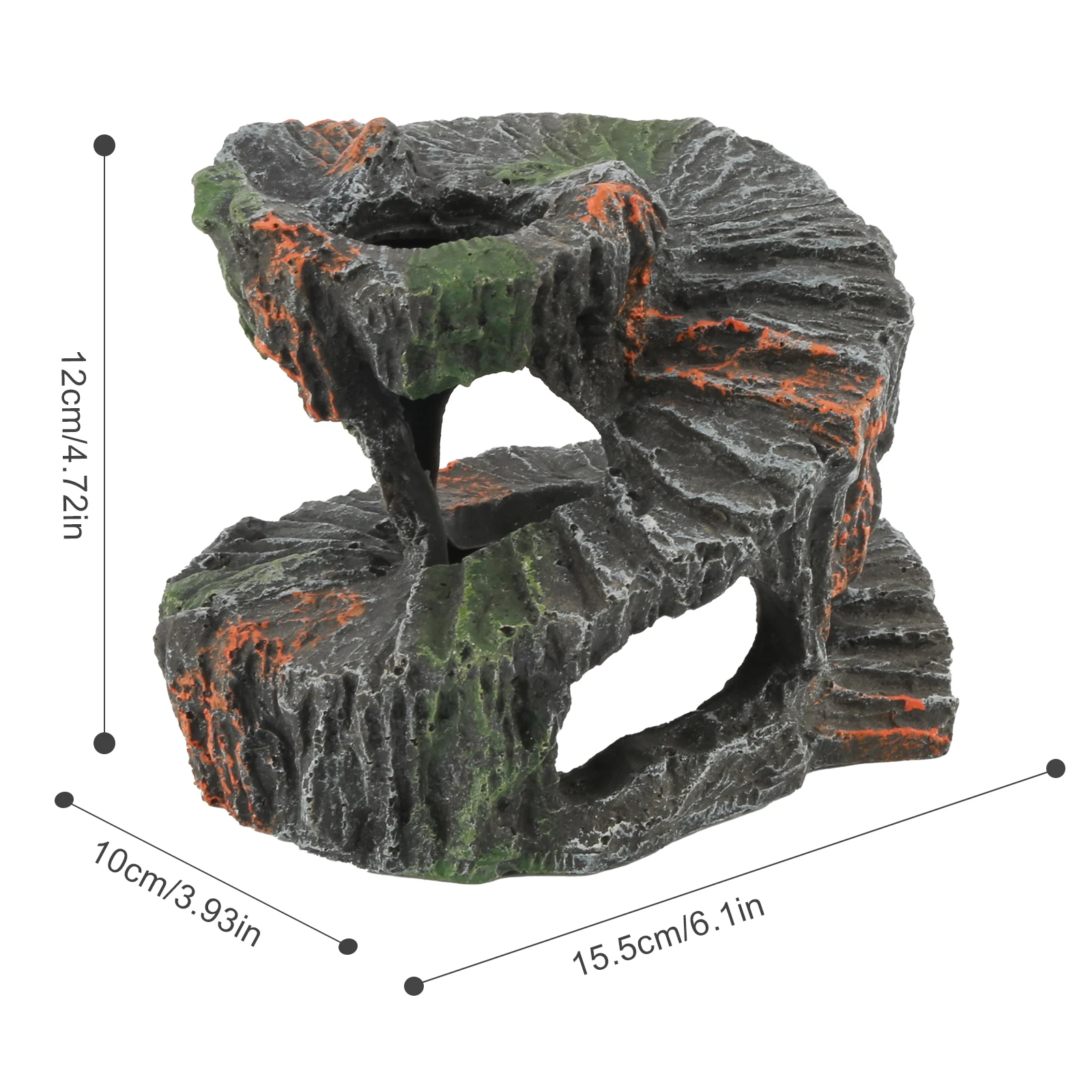 

Tortoise Reptiles Basking Climbing Platform Resin Hiding Cave Aquarium Ornament Tortoise Basking Platform