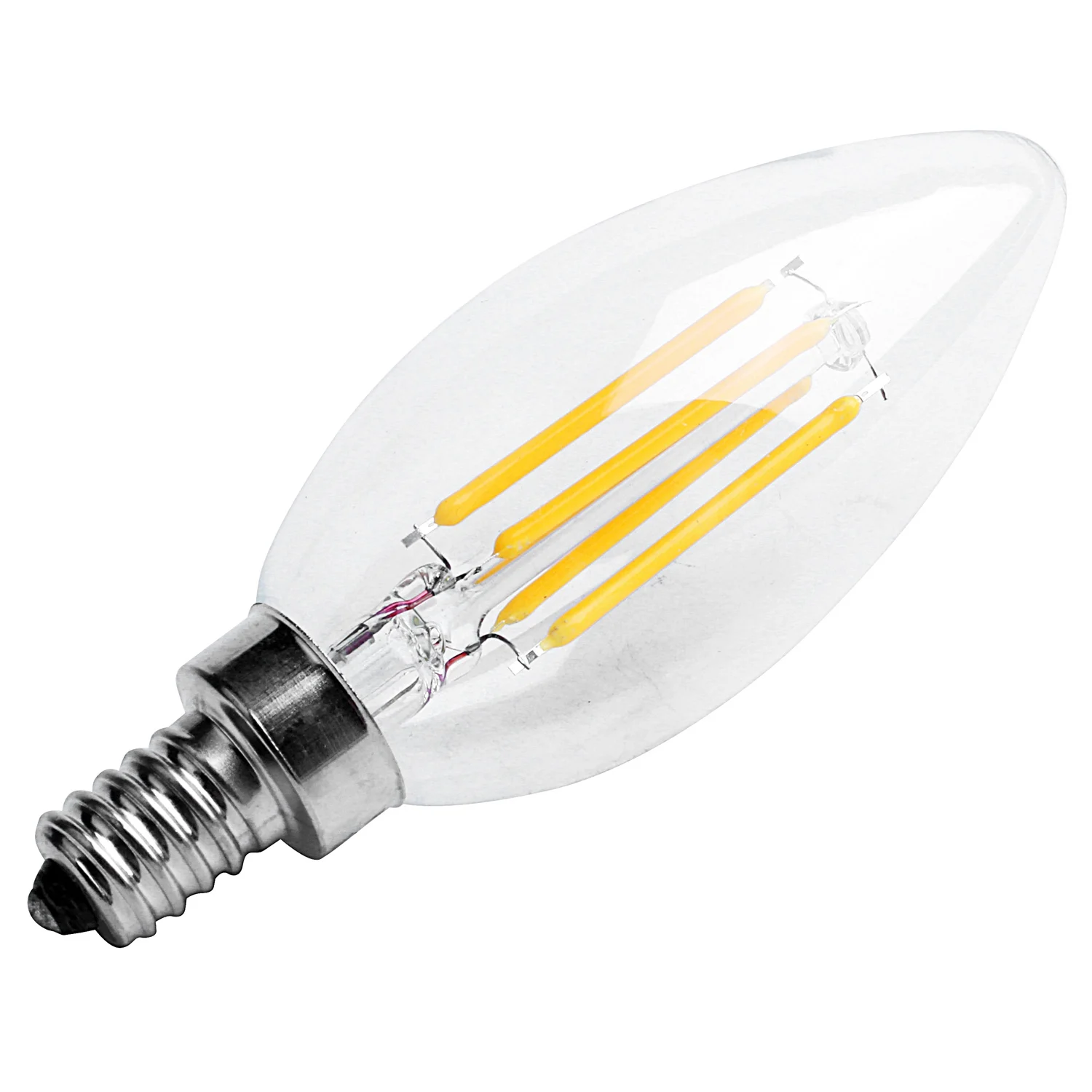 Promotion! Dimmable E12 4W COB Edison Candle Flame Filament LED Light Bulb Lamp 10*3.5cm | Освещение