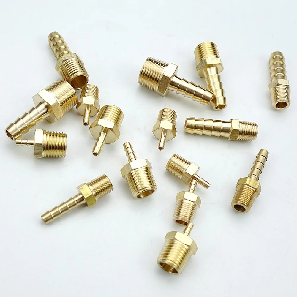 1/" 1/4" 3/" NPT Мужской x шланг Барб хвост латунь топливный фитинг соединитель Адаптер для воды, газа, масла