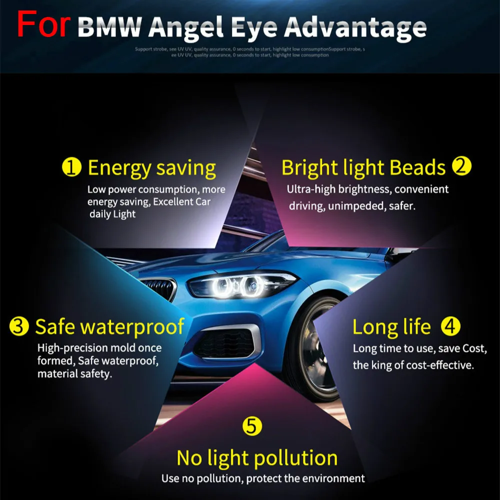 Светодиодсветодиодный лампы CARCTR ангельские глазки для BMW E39 E53 E60 E61 E63 E64 E65 E87 525i 530i
