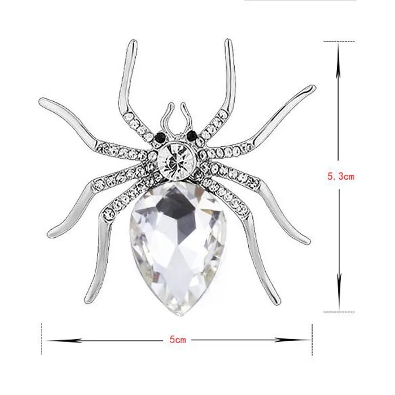 Хрустальная брошь в виде паука булавка для мужчин и женщин свадебные букеты