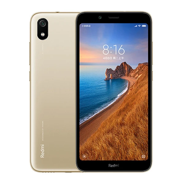 Gold Смартфон Xiaomi Redmi 7A 7 A с глобальной прошивкой, 2 ГБ, 16 ГБ, Восьмиядерный процессор Snapdargon 439, аккумулятор 5,45 дюйма, 4000 мАч, 13 МП, задняя камера, мобильный телефон - Цвет: Gold