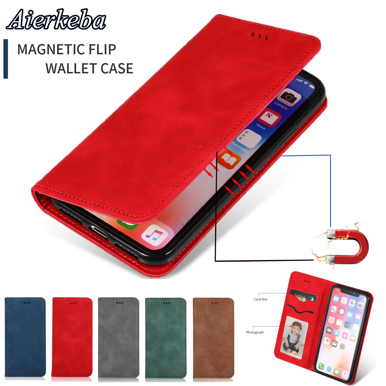 Etui Coque чехол для iPhone XS 11 Pro Max XR X 8 7 6 6S Plus Ретро мягкий кожаный магнитный флип-чехол для телефона с отделением для карт