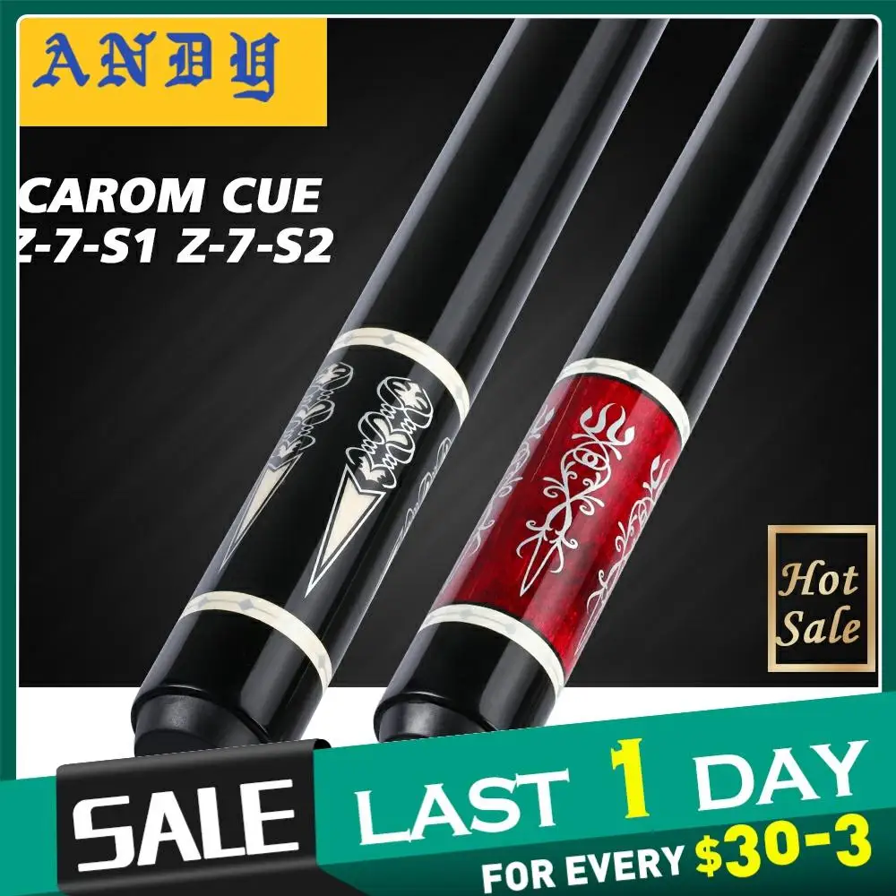

ANDY Billiard Carom Cue 12mm Tip 142cm Length 2 Colors Carom Taper Shaft 3 Cushion Cue Professional Maple Billar Cue