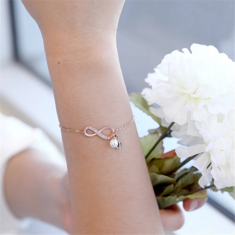 Браслет с кристаллами и надписью Love Pearl | Украшения аксессуары
