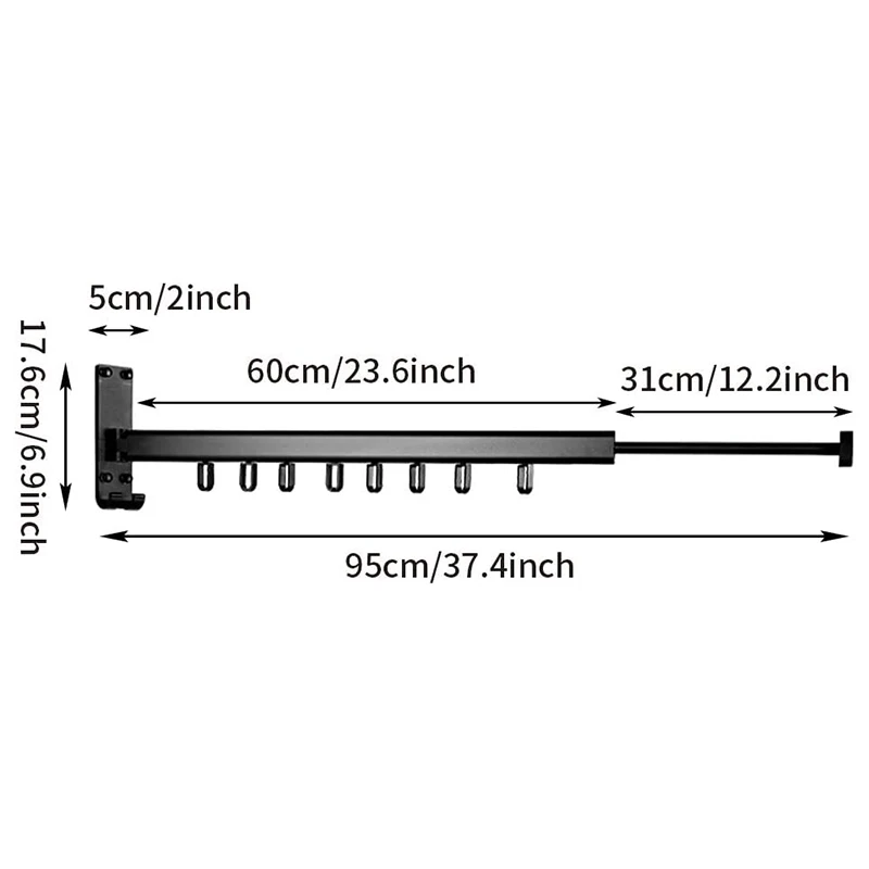 Складная настенная сушилка для одежды складная и выдвижная белья вешалка