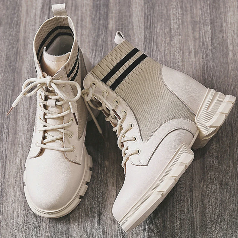 Осенние женские модные туфли на танкетке в стиле ретро ботильоны платформе