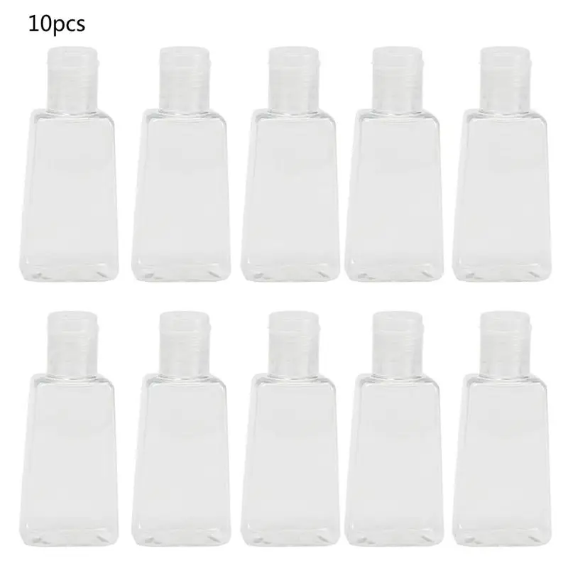 

10Pcs 30ml/1Oz Reusable Plastic Empty Travel Bottles Hand Sanitizer Dispenser