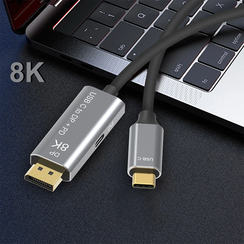 2M USB 3.1 Type C USB-C to DisplayPort 1.4 DP 8K 60hz PD power port UHD HDTV Cable for Laptop For Thunderbolt 3 4K 144HZ adapter |