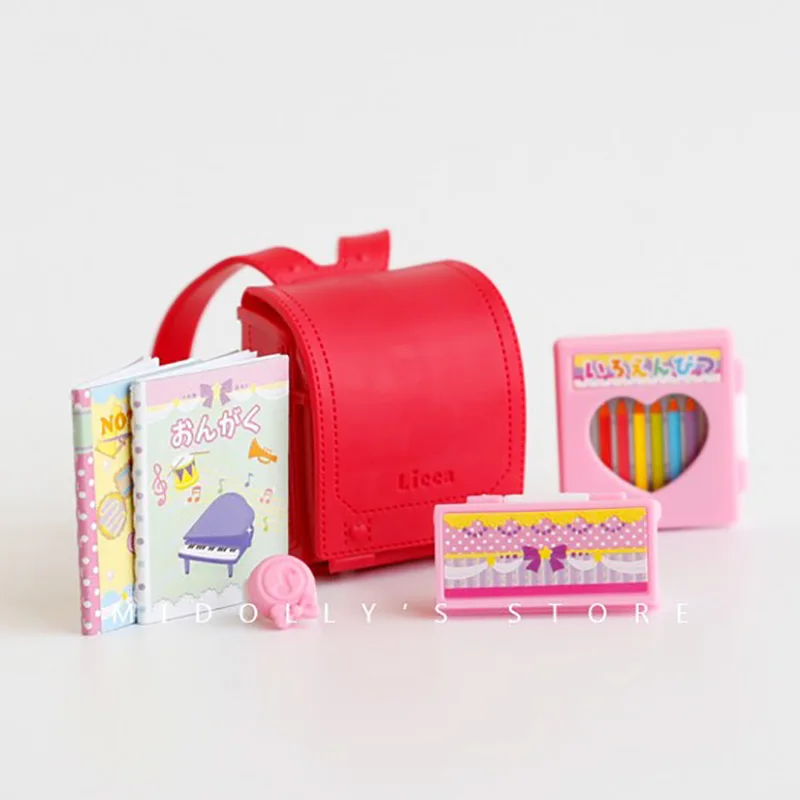 Сумка для куклы Blyth школьный ранец аксессуары кукол Licca pullip Barbies blyth Doll рюкзак 1/6
