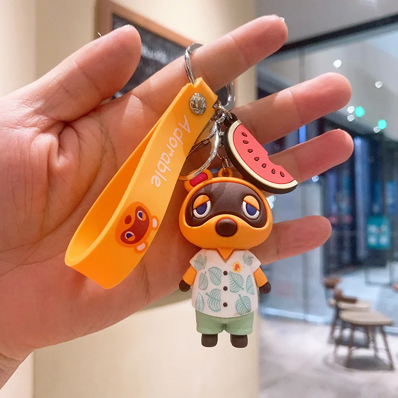 

Cartoon Animal Crossing Bell Doll Keychain Hot Sale Couple's Popular Charm Nintendo Switch Game Key Ring Car Pendant Gift 2020