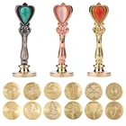 Сургучная печать в ретро стиле, Корейская сургучная печать, сургучная печать с прозрачным узором для свадебных приглашений, подарочных открыток, материал для скрапбукинга Y21