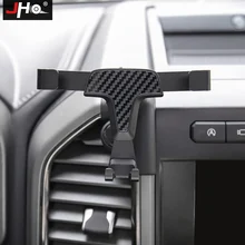 JHO Carbon Grain Detail Gravity Air Vent Mobile Phone Holder Mount For FORD F150 Raptor 2015-2020 2019 2018 2017 Car Accessories