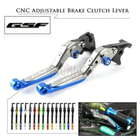 motorcycle cnc adjustable foldable brake clutch lever rubber handle grips for suzuki gsf600f gsf 600 f gsf 600f 1989 1997