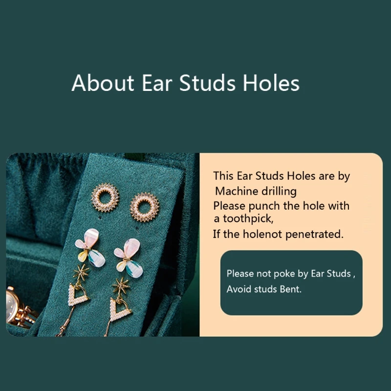 

Jewelry Box Organizer 2 Layer Leather Jewel Storage Case with Removable Tray N58F