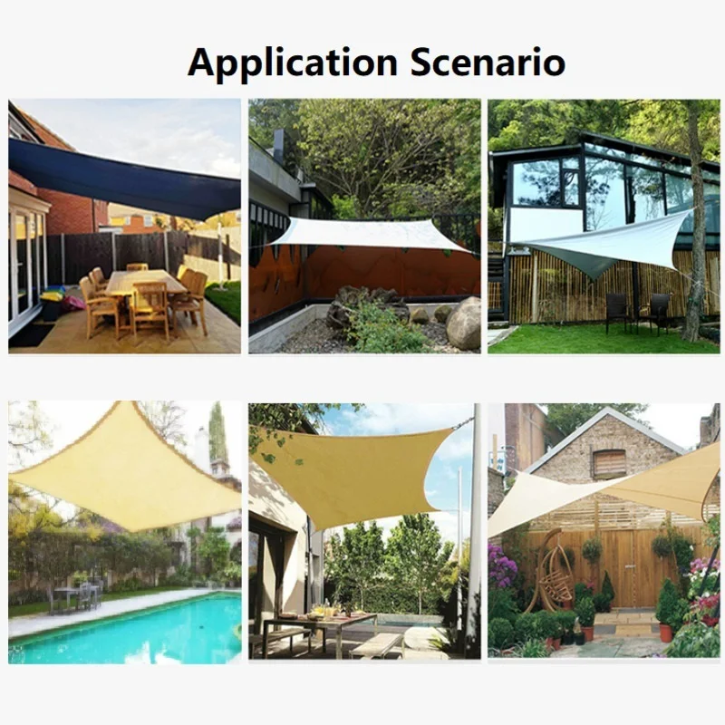 

Summer Waterproof Anti-UV Sun Shelter Outdoor Oxford Cloth Shade Sails Awning Use For Outdoor Swimming Pool Canopy Garden Yard