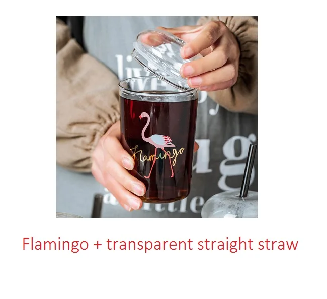 03 Креативные стеклянные чашки для кофе чай и напитки молоко чай воды чашки со стеклянной крышкой и трубочка для стаканов отверстие сосуды для питья стаканы для сока - Цвет: 03