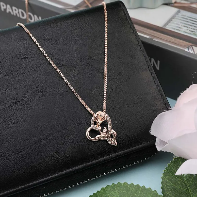 Женское ожерелье с подвеской в виде сердца | Украшения и аксессуары