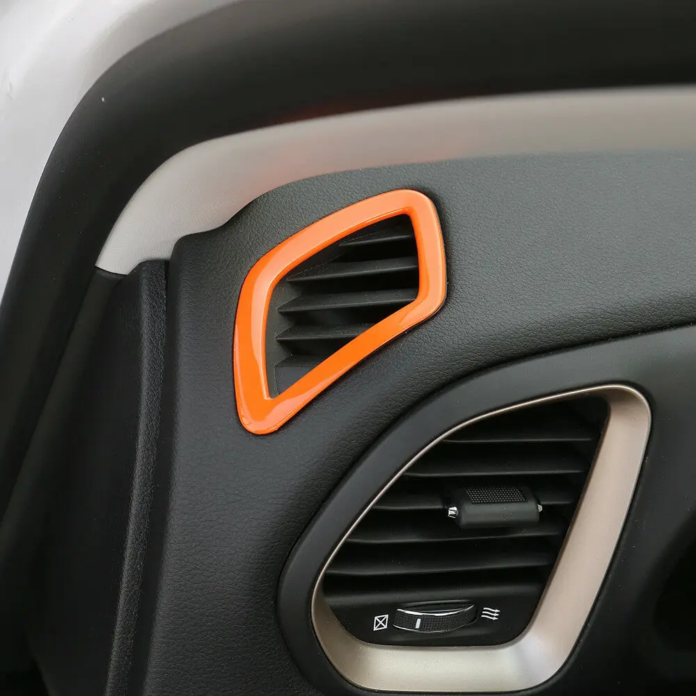 Оранжевая крышка ABS для передней вентиляционной решетки Jeep Renegade 14 +|Лепнина
