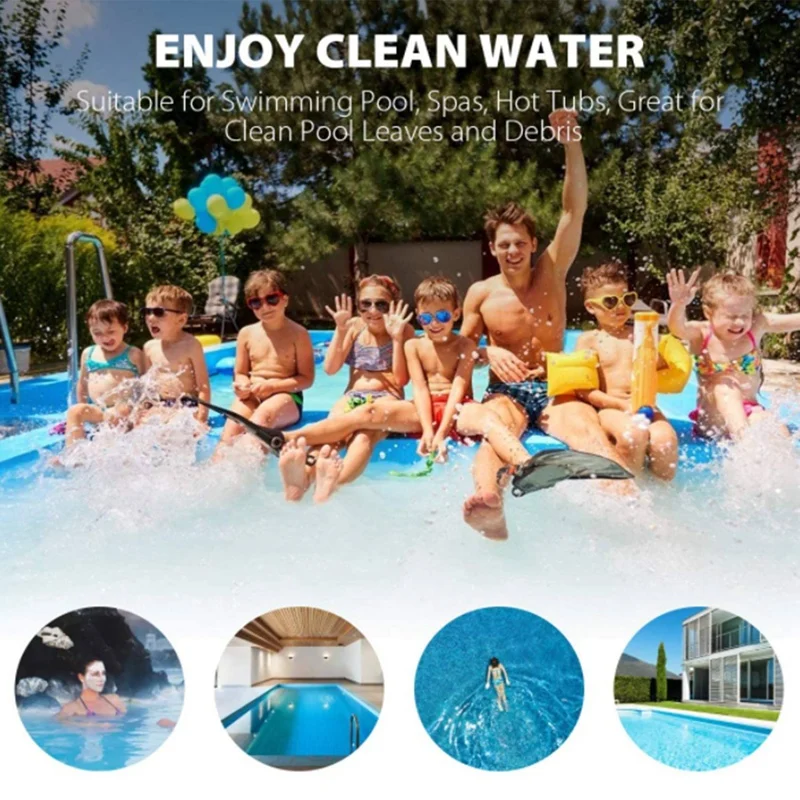 

Pool Vacuum Cleaner,Pool Vacuum Head and Skimmer Net Set,for Above Ground Pool Inground Pool Spa Pond EU Plug