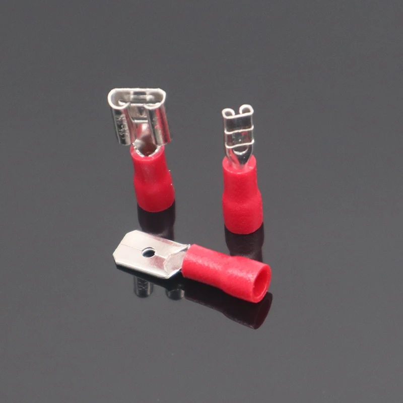 200 шт./кор. Женский Мужской изолированный вилочный соединитель обжимной медный