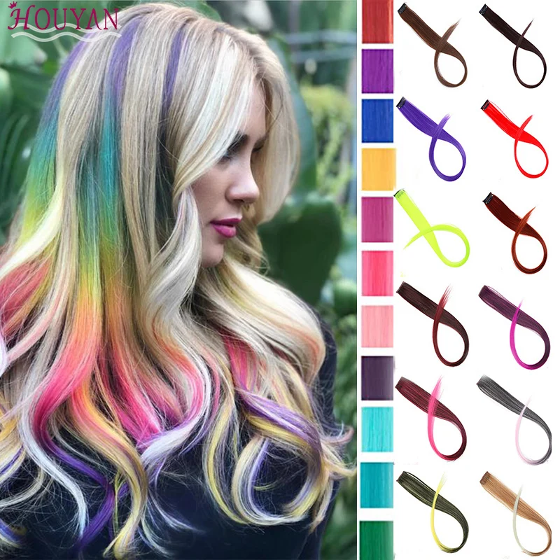 Прямой шиньон для женщин синтетические удлинители волос с клипсой 22 дюйма 37