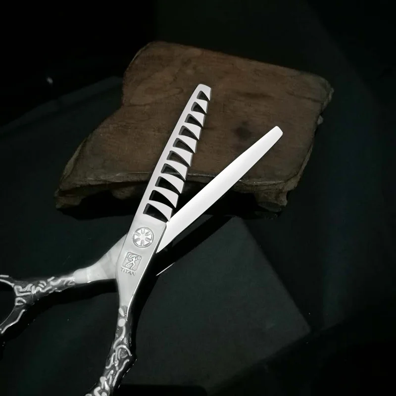 Титановые Профессиональные 6 дюймовые ножницы для стрижки волос парикмахерские