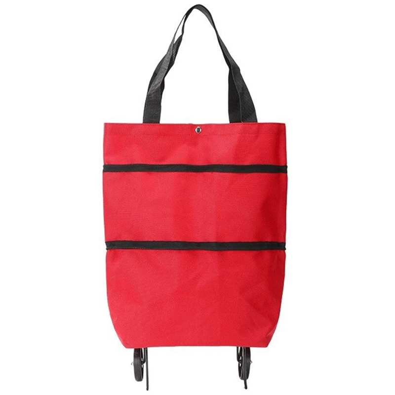 

Reusable Grocery Bags with Wheels Foldable Shopping Bags Large Capacity Produce Bags for Grocery